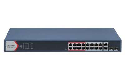 Switch 16 ports PoE 10/100 Mbps + uplink combo 2x RJ45 / 2 SFP Gbit - manageable