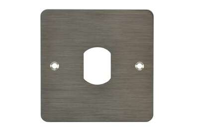 Plaque acier inoxydable 80x80mm avec perçage tête vigik / T25