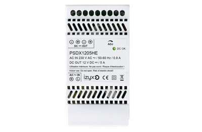 Alimentation rail DIN 3M 230V AC / 12V DC (12-14V) / 5A IZYX