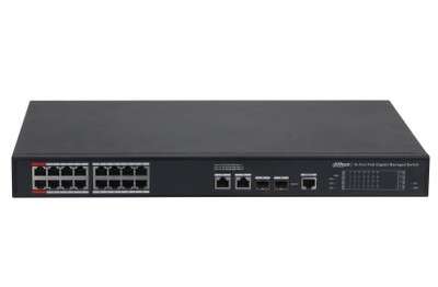 Switch 16 Ports PoE Gbit + 2 X RJ45 et 2 X SFP Gbit