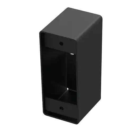 Boitier applique étroit noir pour gamme bouton poussoir