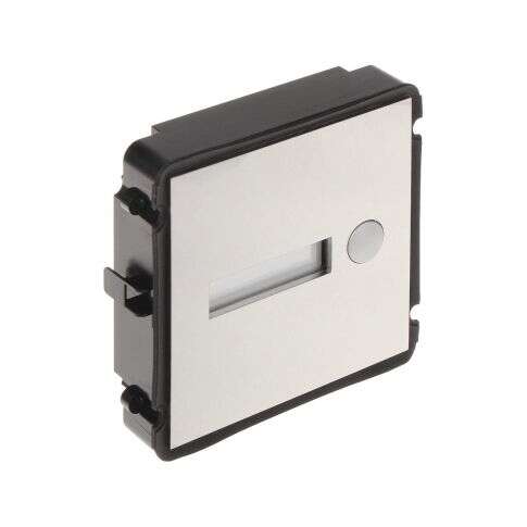 Module 1 bouton étiquette personnalisable avec LED acier