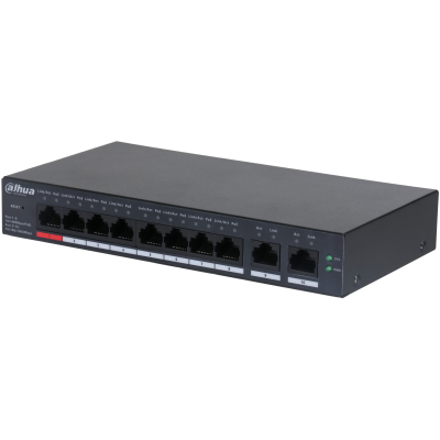 Switch 8 ports PoE 10/100 Mbps + uplink 2 x RJ45 Gbit - Cloud manageable