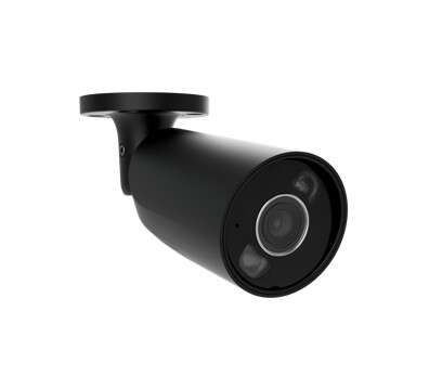 Caméra BulletIP Hybrid Light Noire 8MP Obj 4mm IR et LED 50M