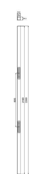 Tube électromagnétique vertical 2200m IZYX