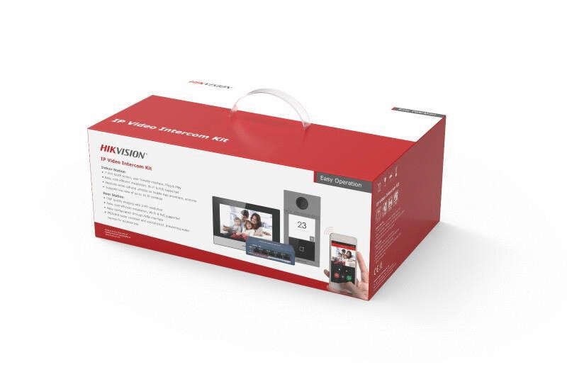 Kit interphone vidéo villa 1 bouton HIKVISION