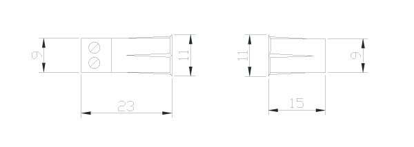 Contact magnétique cylindrique autofixant - Contact NO - 2 B