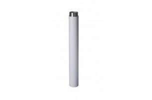 Tube avec pas de VIS Diamètre 53, longueur 420mm, aluminium blanc