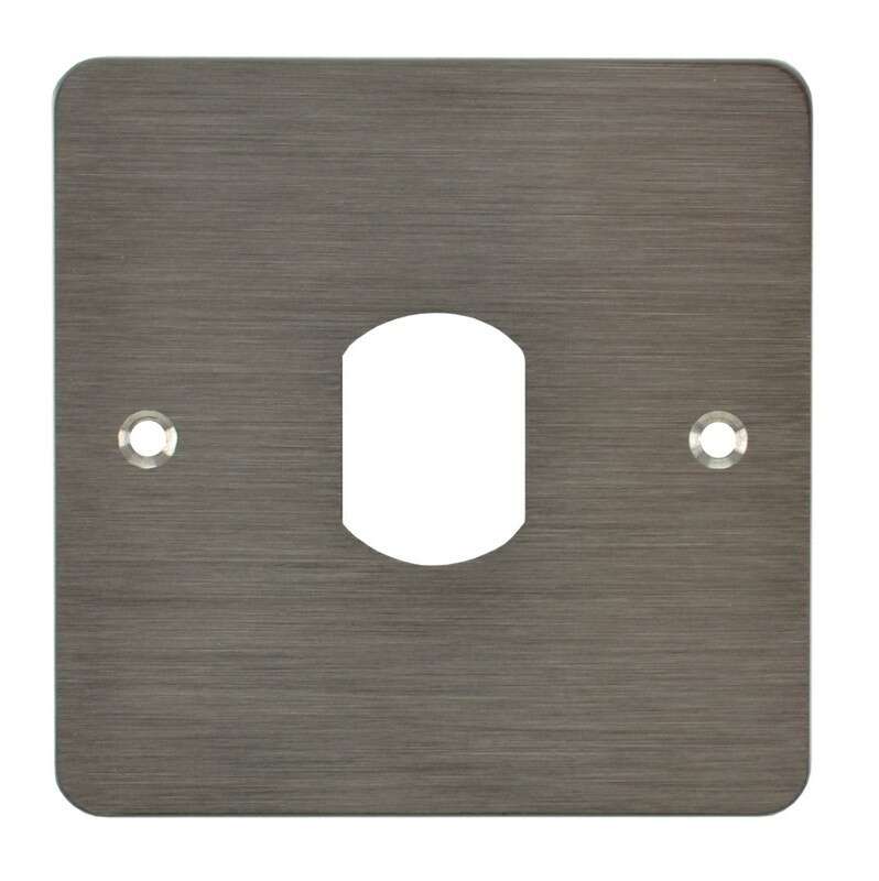 Plaque acier inoxydable 80x80mm avec perçage tête vigik / T25