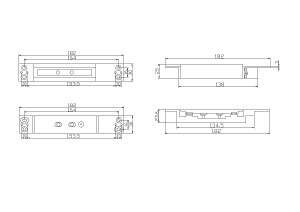 Visuel du produit Ventouse 1200Kg à encastrer 12/24V à cisaillement