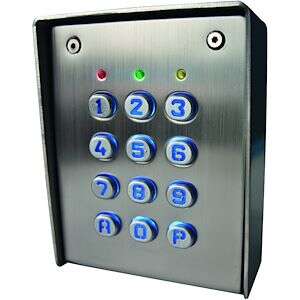 Clavier 2 relais 60 codes touches métalliques