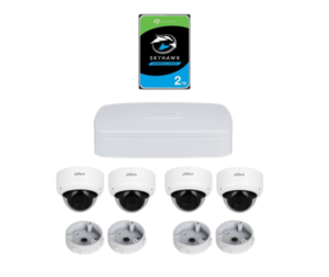 Pack NVR 4 voies + dome 2MP