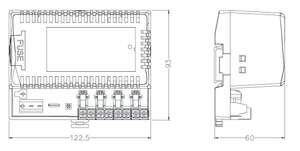 Visuel du produit ALIMENTATION CHARGEUR MULTIVOIES RAIL DIN 230V AC / 12V DC /