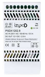 Visuel du produit Alimentation rail DIN 3M 230V AC / 12V DC IZYX