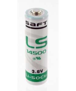 Pile AA lithium SAFT LS14500. 3.6V. 2.6Ah