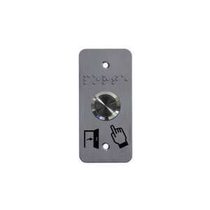 Bouton poussoir acier inoxydable sur plaque etroite IZYX