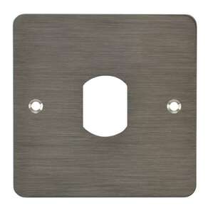 Plaque acier inoxydable 80x80mm avec perçage tête vigik / T25