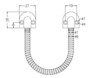 Visuel du produit Passage de câble en applique 300mm IZYX
