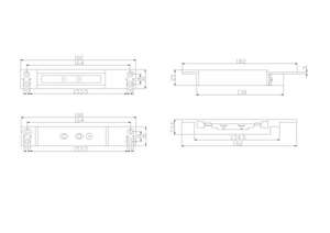 Visuel du produit Ventouse 1200Kg à encastrer 12/24V à cisaillement